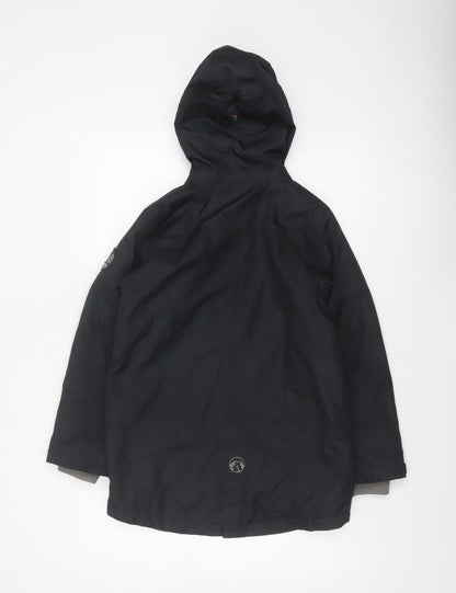 TOG24 Boys Black 9-10 Years Eski Ski Jacket Hooded Insulated