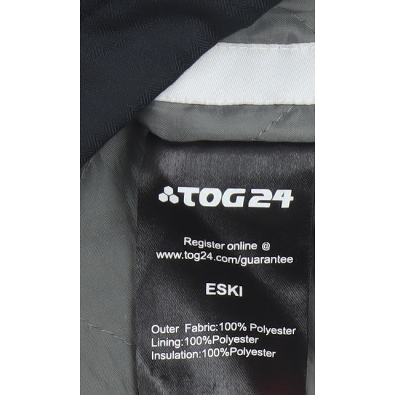 TOG24 Boys Black 9-10 Years Eski Ski Jacket Hooded Insulated