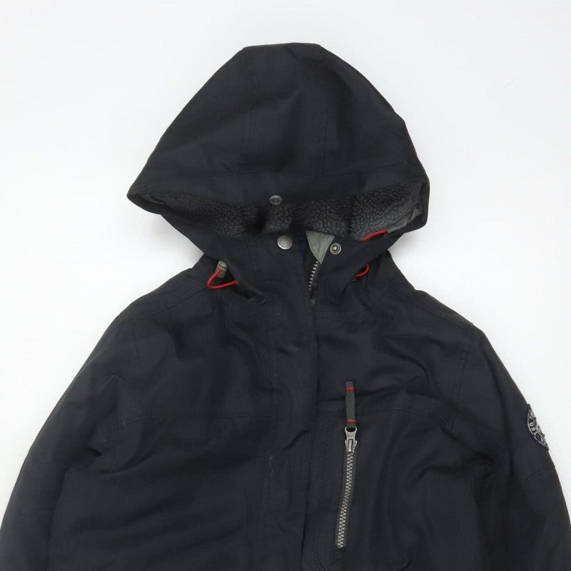TOG24 Boys Black 9-10 Years Eski Ski Jacket Hooded Insulated