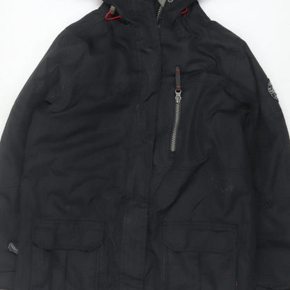 TOG24 Boys Black 9-10 Years Eski Ski Jacket Hooded Insulated