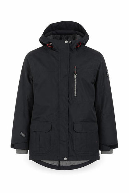 TOG24 Boys Black 9-10 Years Eski Ski Jacket Hooded Insulated