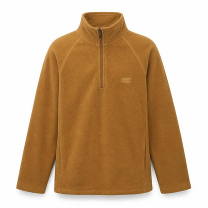 Cotton Traders Men's Brown S 1/4 Zip Fleece Pullover Sweatshirt