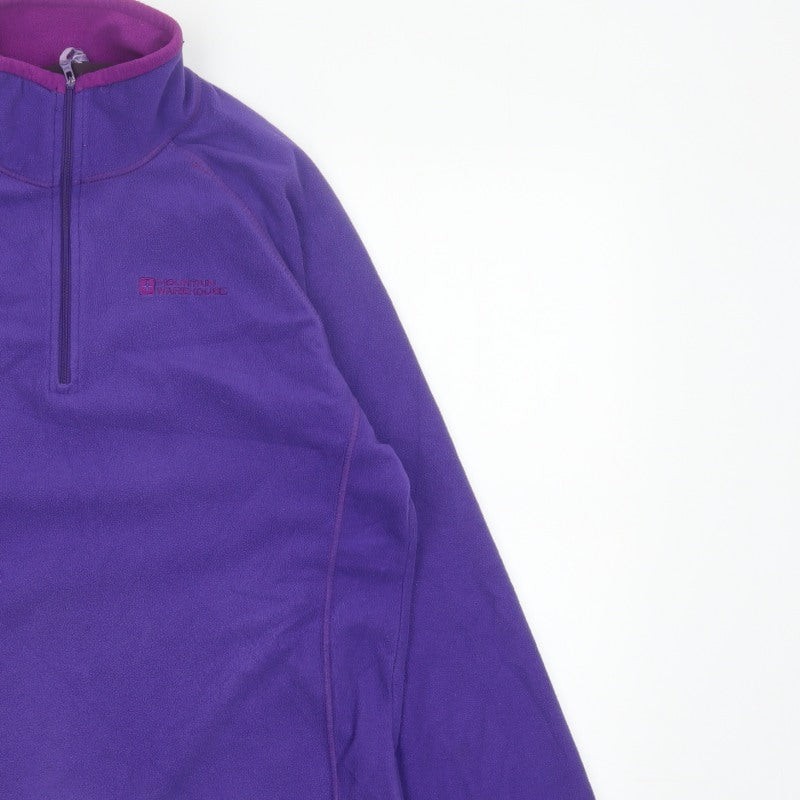 Mountain Warehouse Women Purple UK 16 Pullover 1/2 Zip Fleece Sweatshirt