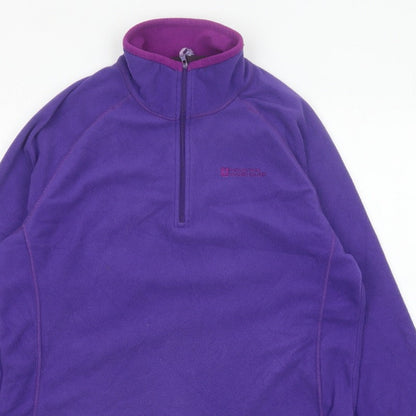 Mountain Warehouse Women Purple UK 16 Pullover 1/2 Zip Fleece Sweatshirt
