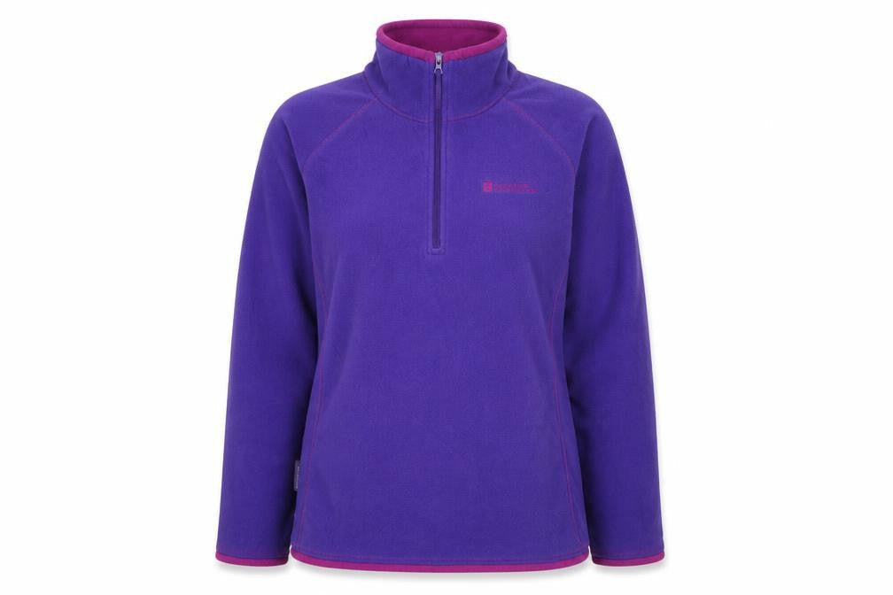 Mountain Warehouse Women Purple UK 16 Pullover 1/2 Zip Fleece Sweatshirt