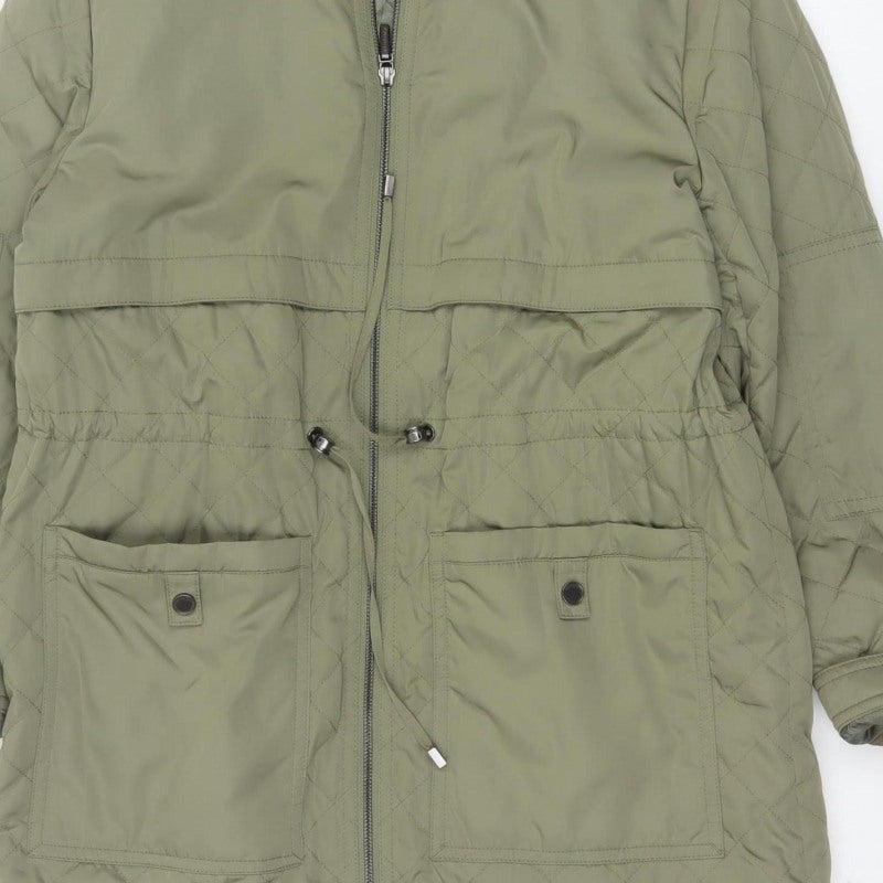 Marks and Spencer Autograph Women Green UK 12 Quilted Parka Coat