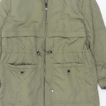 Marks and Spencer Autograph Women Green UK 12 Quilted Parka Coat