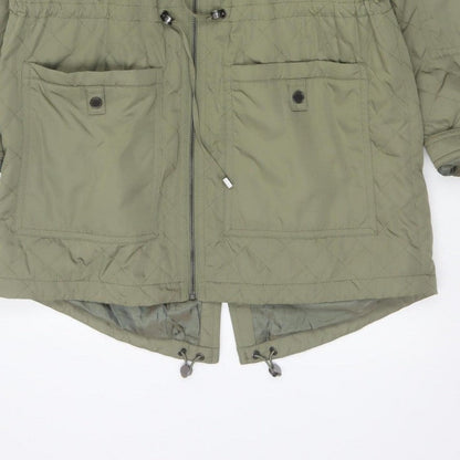 Marks and Spencer Autograph Women Green UK 12 Quilted Parka Coat