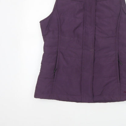 Peter Storm Women's Purple UK 12 Padded Gilet Waistcoat Zip Pockets