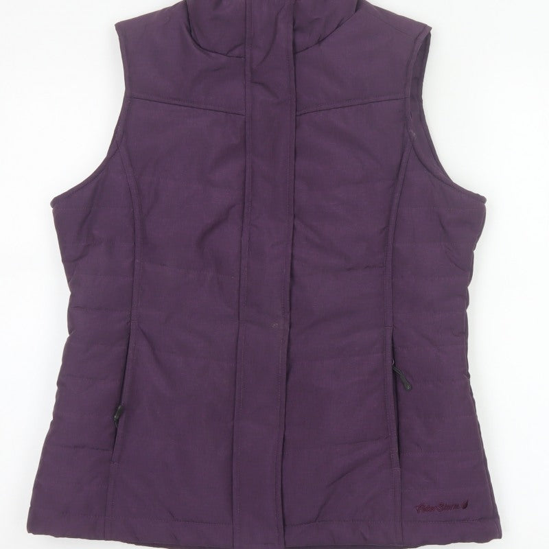 Peter Storm Women's Purple UK 12 Padded Gilet Waistcoat Zip Pockets