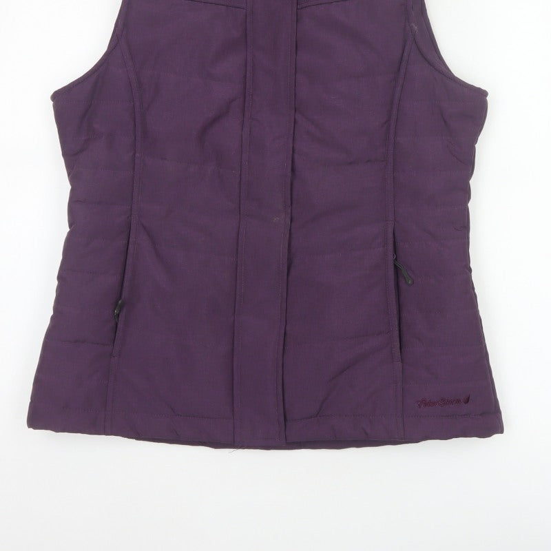 Peter Storm Women's Purple UK 12 Padded Gilet Waistcoat Zip Pockets