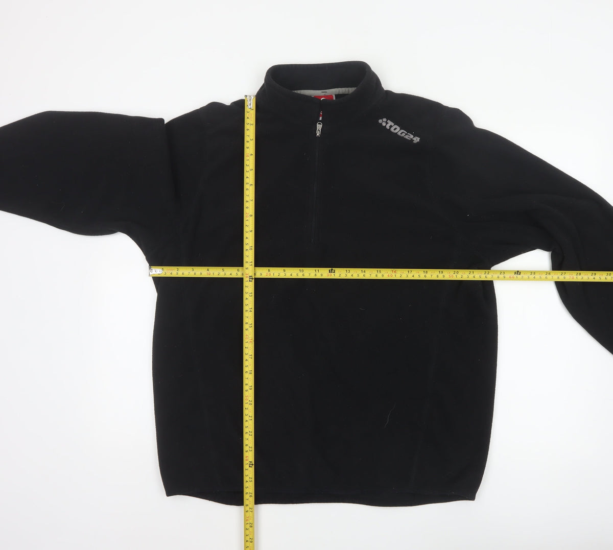 TOG24 Men’s Black XL 1/2 Zip Fleece Pullover Sweatshirt Outdoor Logo