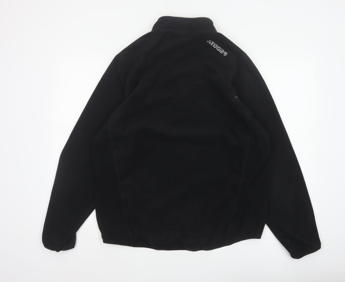 TOG24 Men’s Black XL 1/2 Zip Fleece Pullover Sweatshirt Outdoor Logo