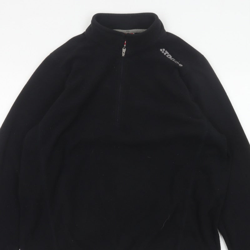 TOG24 Men’s Black XL 1/2 Zip Fleece Pullover Sweatshirt Outdoor Logo