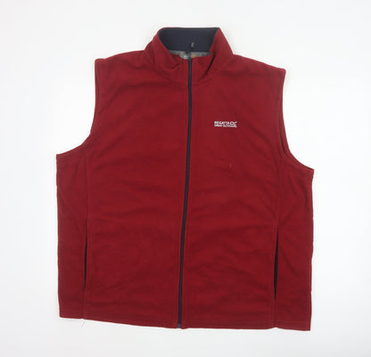 Regatta Men Red XXL Fleece Bodywarmer Waistcoat Full Zip Outdoor