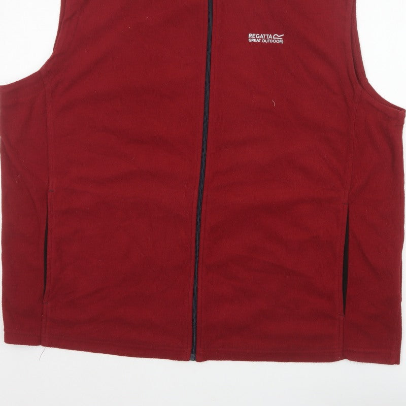 Regatta Men Red XXL Fleece Bodywarmer Waistcoat Full Zip Outdoor