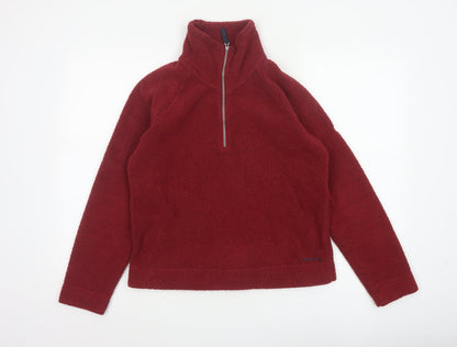 Craghoppers Women’s Red UK 8 Half Zip Fleece Pullover Sweatshirt
