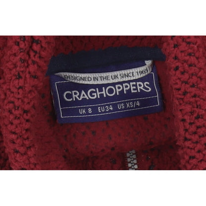 Craghoppers Women’s Red UK 8 Half Zip Fleece Pullover Sweatshirt