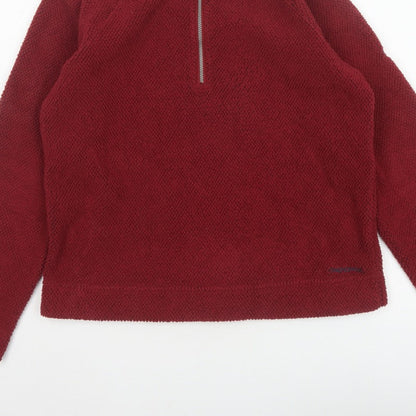 Craghoppers Women’s Red UK 8 Half Zip Fleece Pullover Sweatshirt