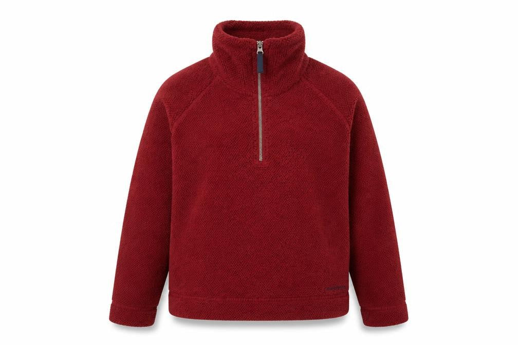 Craghoppers Women’s Red UK 8 Half Zip Fleece Pullover Sweatshirt