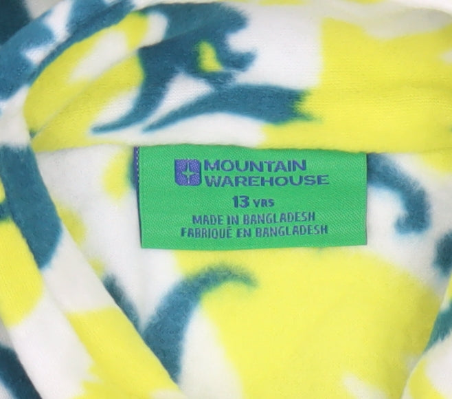 Mountain Warehouse Boys Multicoloured Dinosaur Fleece 13 Years 1/4 Zip