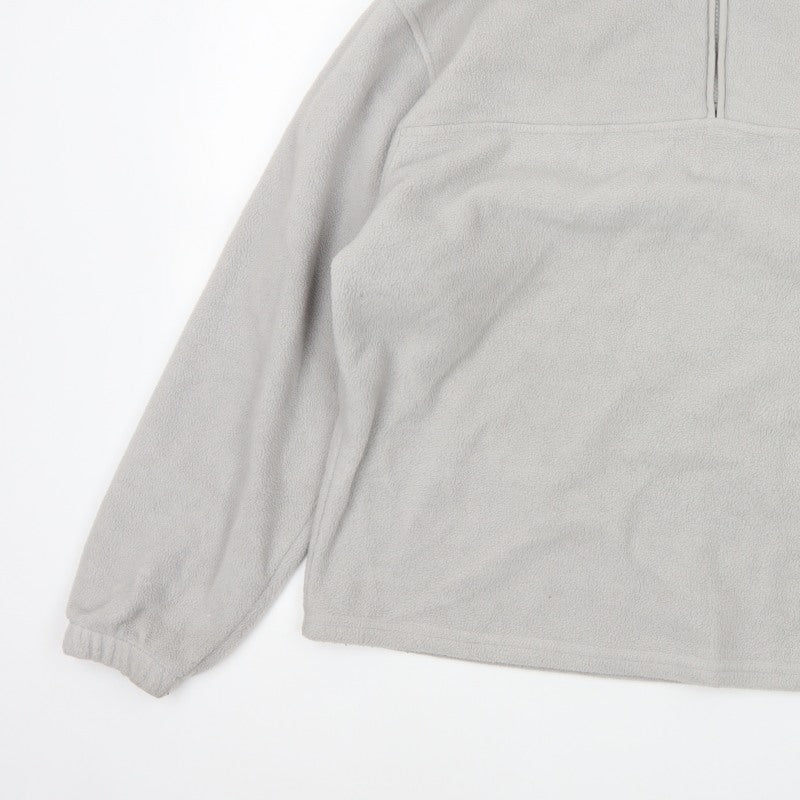 ASOS Design Men Grey M Fleece 1/4 Zip High Neck Pullover Sweatshirt