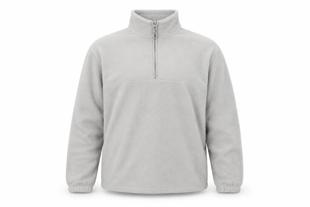 ASOS Design Men Grey M Fleece 1/4 Zip High Neck Pullover Sweatshirt