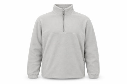 ASOS Design Men Grey M Fleece 1/4 Zip High Neck Pullover Sweatshirt