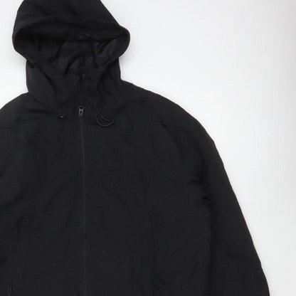 H&M Men’s Black M Hooded Padded Full Zip Puffer Jacket Winter