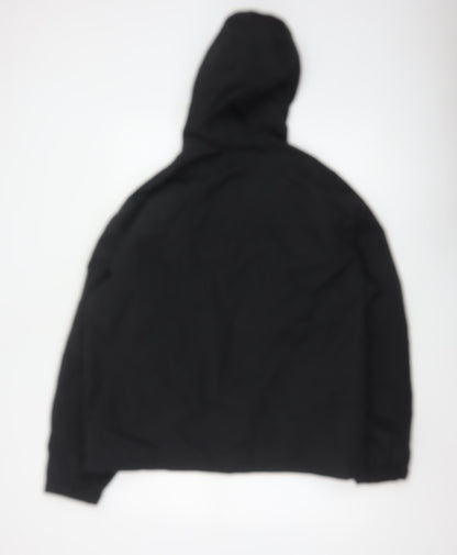 H&M Men’s Black M Hooded Padded Full Zip Puffer Jacket Winter