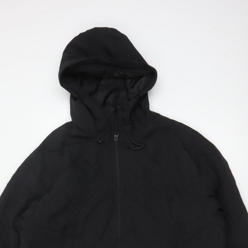 H&M Men’s Black M Hooded Padded Full Zip Puffer Jacket Winter