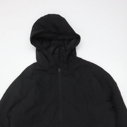 H&M Men’s Black M Hooded Padded Full Zip Puffer Jacket Winter