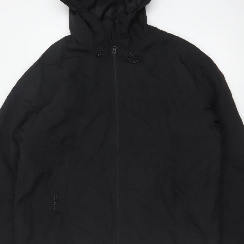 H&M Men’s Black M Hooded Padded Full Zip Puffer Jacket Winter