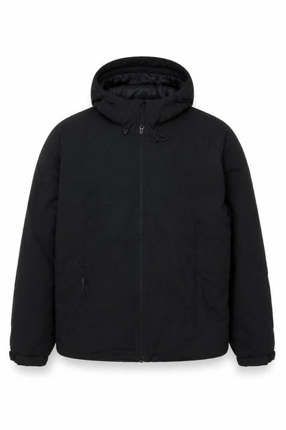 H&M Men’s Black M Hooded Padded Full Zip Puffer Jacket Winter
