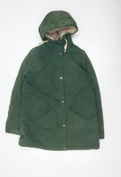 Seasalt Cornwall Women’s Green UK 12 Rain Coat Hooded Waterproof Parka