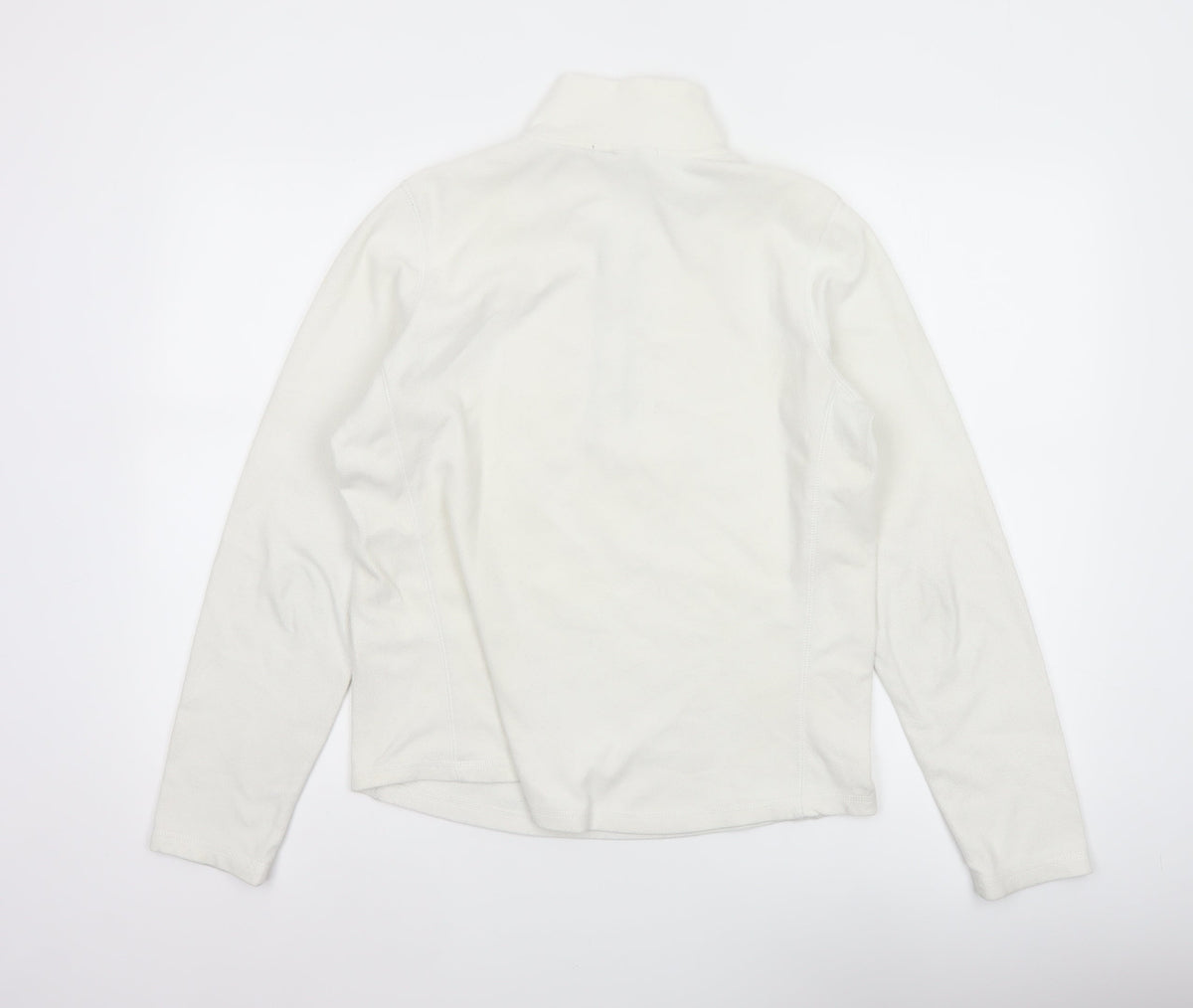 Gap Women Ivory M Stretch Fleece 1/4 Zip High Neck Sweatshirt