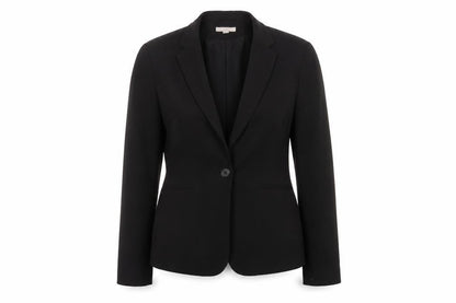 H&M Women Black UK 12 Tailored Single-Breasted Blazer Workwear