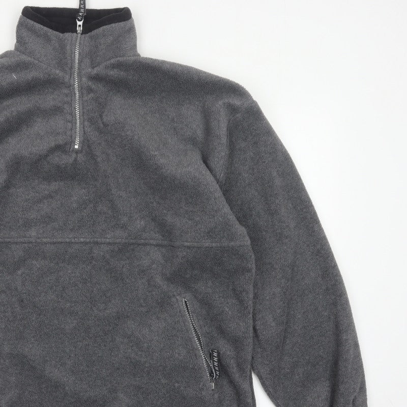 Hurricane Men’s Grey XL Fleece 1/4 Zip High Neck Pullover Sweatshirt