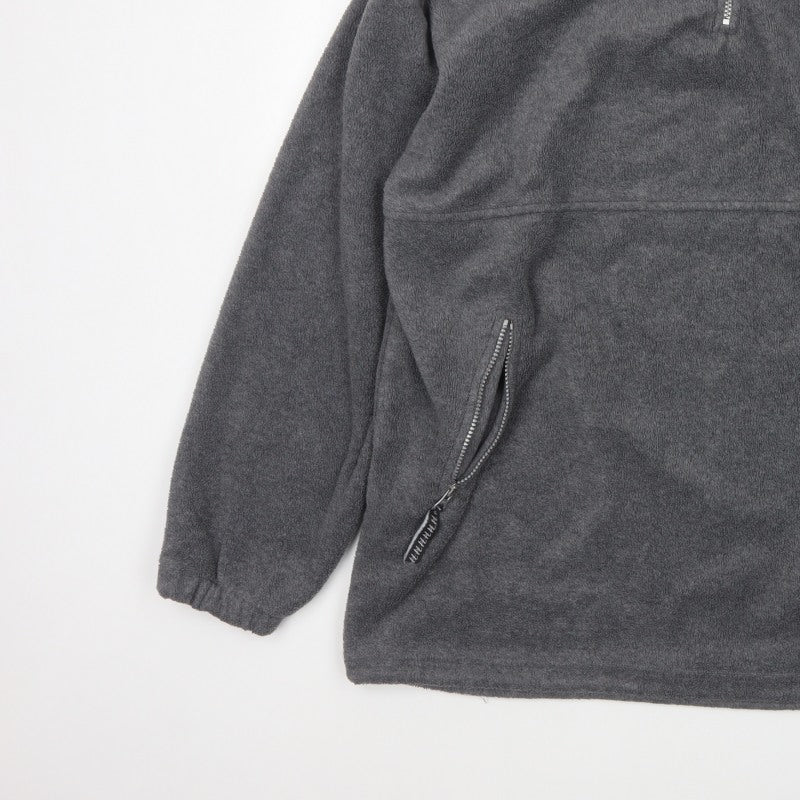 Hurricane Men’s Grey XL Fleece 1/4 Zip High Neck Pullover Sweatshirt