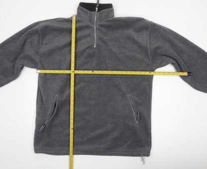 Hurricane Men’s Grey XL Fleece 1/4 Zip High Neck Pullover Sweatshirt