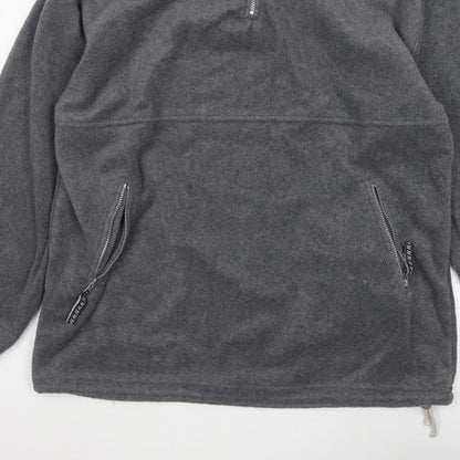 Hurricane Men’s Grey XL Fleece 1/4 Zip High Neck Pullover Sweatshirt