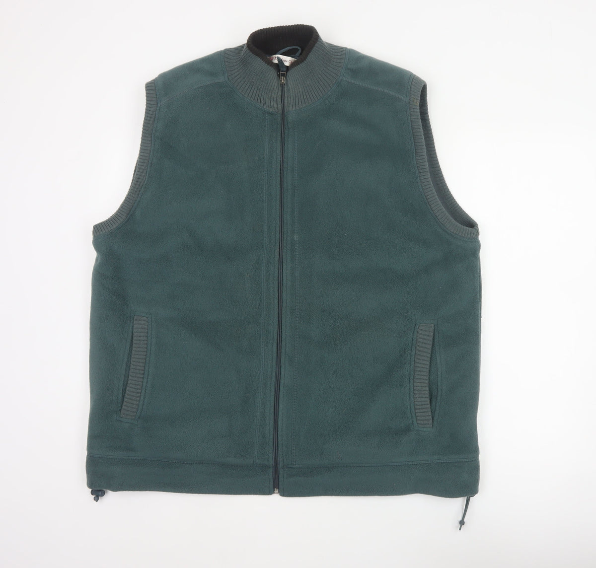 EWM Pure Classics Men's Green L Fleece Bodywarmer Zip Waistcoat