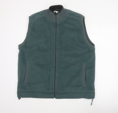 EWM Pure Classics Men's Green L Fleece Bodywarmer Zip Waistcoat