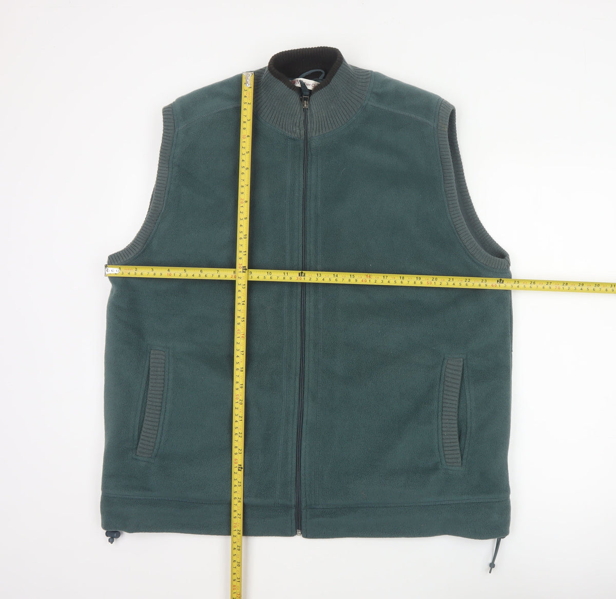 EWM Pure Classics Men's Green L Fleece Bodywarmer Zip Waistcoat