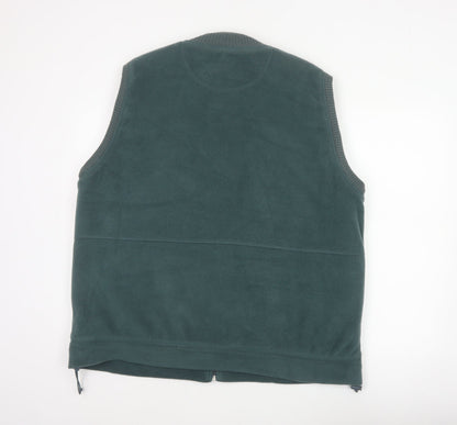 EWM Pure Classics Men's Green L Fleece Bodywarmer Zip Waistcoat