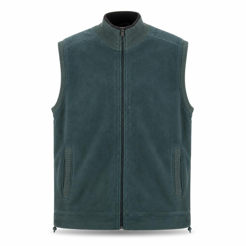 EWM Pure Classics Men's Green L Fleece Bodywarmer Zip Waistcoat