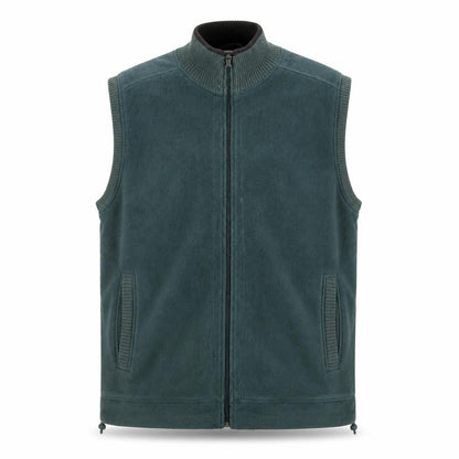 EWM Pure Classics Men's Green L Fleece Bodywarmer Zip Waistcoat