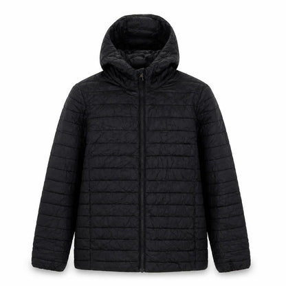 Lands' End Teens Black Size 14 Puffer Jacket Hooded Quilted