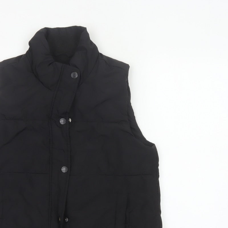 Abercrombie Kids Girls Black 15-16 Padded Puffer Waistcoat Vest