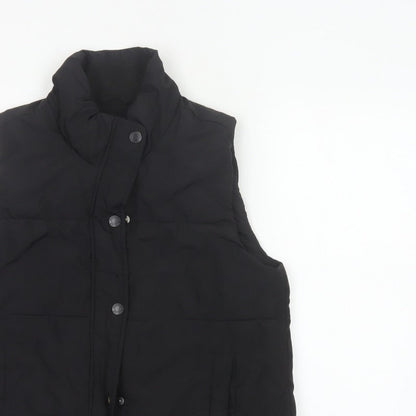 Abercrombie Kids Girls Black 15-16 Padded Puffer Waistcoat Vest